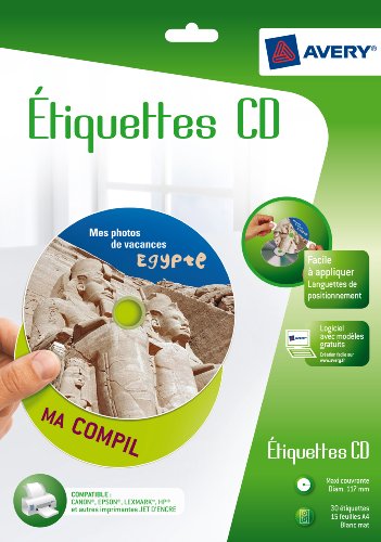 Comparar mejores precios Avery J8676-12 - Etiquetas para CD y DVD (15 hojas), color blanco con descuentos Comprar Avery J8676-12 - Etiquetas para CD y DVD (15 hojas), color blanco al mejor precio