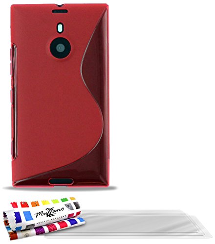 Comprar Muzzano F24797 - Funda para Nokia Lumia 1520 + 3 protecciones de pantalla, color rojo al mejor precio