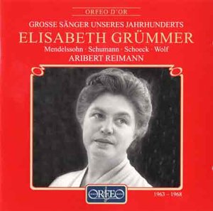 Comprar Elisabeth Grümmer, soprano - Lieder al mejor precio