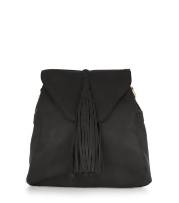 Comprar Black Fringe Trim Mini Backpack al mejor precio
