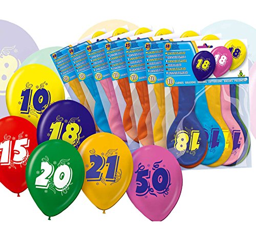 Comprar 10 globos número 2 al mejor precio