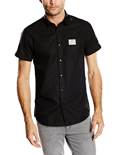 Comprar Jack and Jones JJCORISE Shirt Plain S/S - Camisa para hombre, color negro, talla S al mejor precio