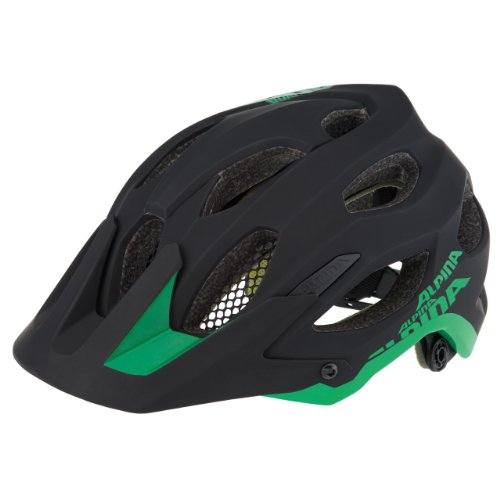 Comprar Alpina Helm Carapax - Casco de ciclismo, color Negro/Verde, talla 52-57 cm al mejor precio