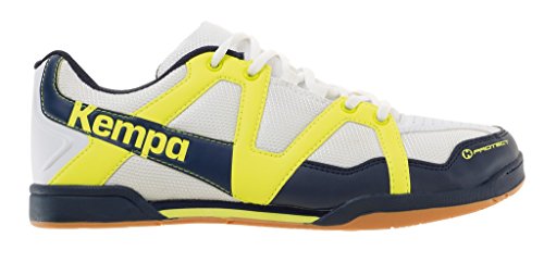 Comprar Kempa TEAM - Zapatillas de baloncesto unisex, color multicolor (weiß/fluo gelb/marine), talla 45 al mejor precio