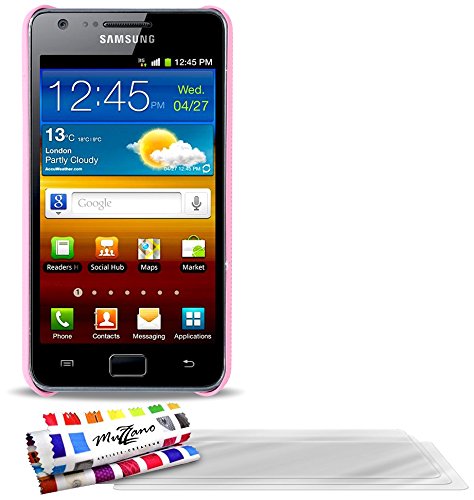 Comprar Muzzano F20200 - Funda para Samsung Galaxy S2, incluye 3 protectores de pantalla, color rosa al mejor precio