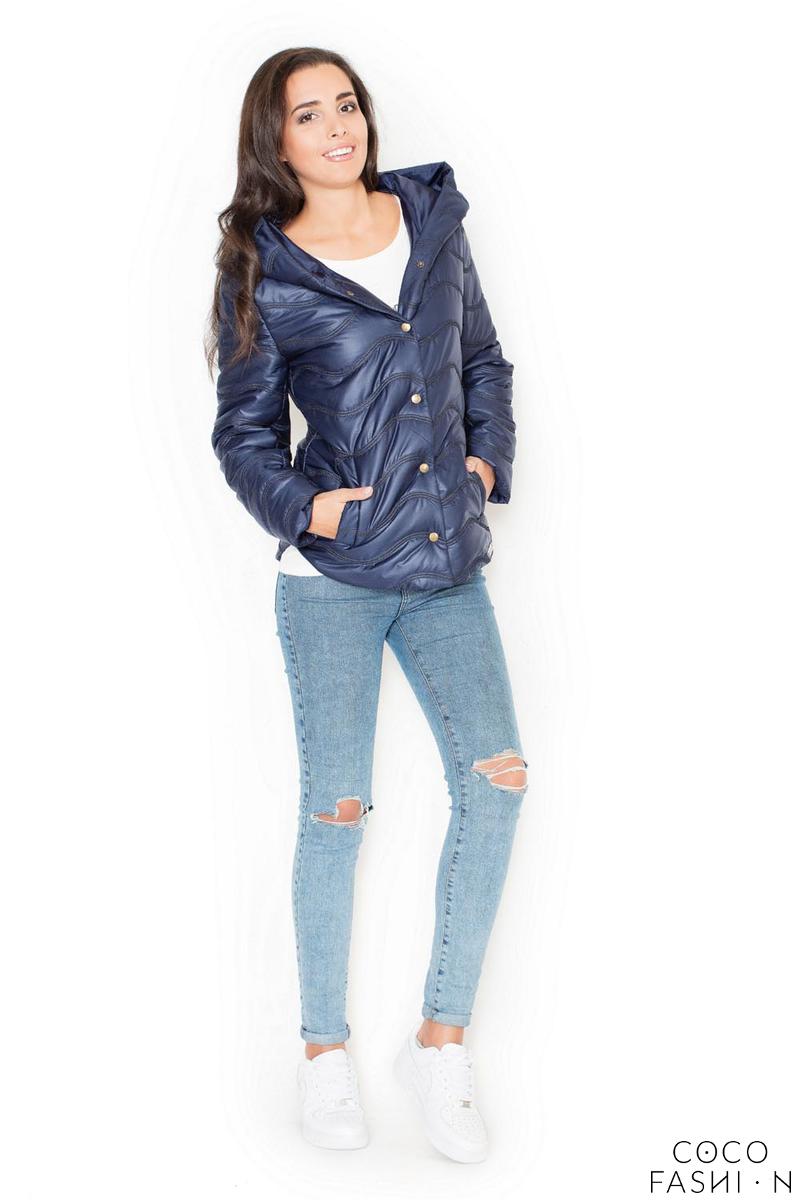 Comprar Blue Light Padding Hooded Snaps Closure Short Jacket al mejor precio