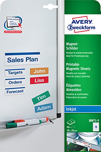 Comprar AVERY ETIQUTA MAGNETICA BLANCA 78X28 5H A al mejor precio