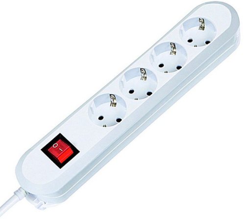 Comprar Bachmann 381.230K - Regleta con interruptor (4 enchufes, 1,5 m), color blanco al mejor precio