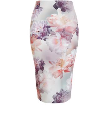 Comprar White Floral Print Pencil Skirt al mejor precio