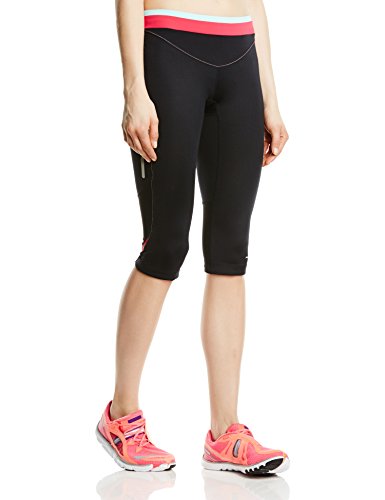 Comprar Ronhill Aspiration Contour - Pantalones pirata de running para mujer, color Negro (Black/Cerise), talla UK: Talla 14 al mejor precio