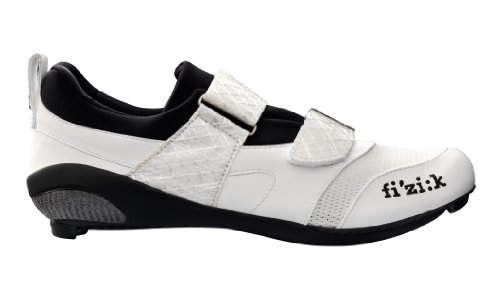 Comprar FIZIK Triathlonschuh 'K1 Uomo' Obermaterial: atmungsaktives Neoprene, Laufsohle: 3D Flex Carbon, Innensohle: 3D-Flex Cycling Moldable Insole, Verschluss: Straps, Gewicht: 220g, white, Gr. 46 al mejor precio