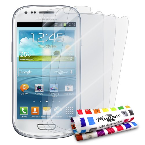 Comprar Muzzano 3 protecciónes de Pantalla transparentes para Samsung I8190 