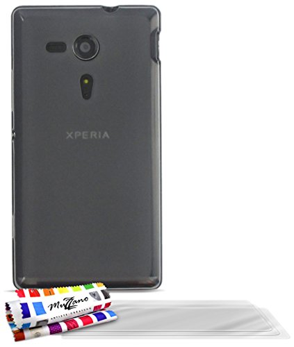 Comprar Muzzano F253926 - Funda para Sony Xperia SP, incluye 3 protectores de pantalla, color gris al mejor precio