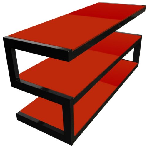Comprar Norstone Esse - Soporte de pie para pantalla plana (Negro, Rojo, Fijo, Vidrio, Acero, 80 kg, 110 cm, 40 cm) al mejor precio