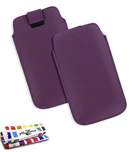 MUZZANO - Funda con lengüeta para Samsung Galaxy S4 Mini, violeta oscuro