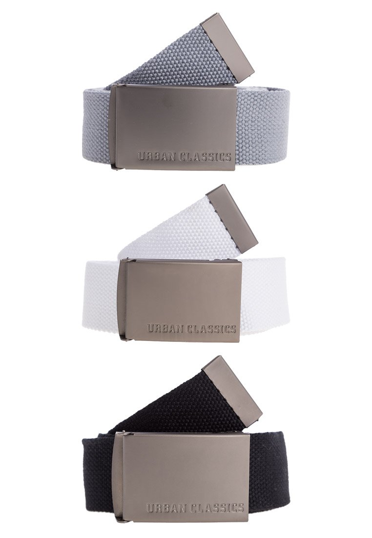 Comprar Urban Classics 3 PACK Cinturón black/grey/white al mejor precio