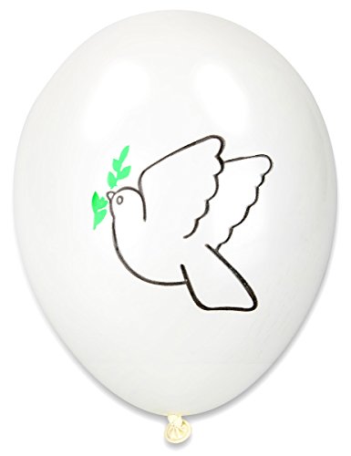 Comprar 10 globos paloma de la paz al mejor precio
