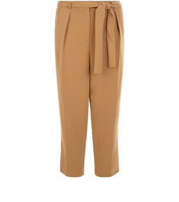 Comprar Tan Tie Waist Cropped Trousers al mejor precio