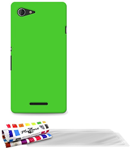 Comprar Muzzano F869532 - Funda para Sony Xperia E3, incluye 3 protecciones de pantalla, color verde al mejor precio