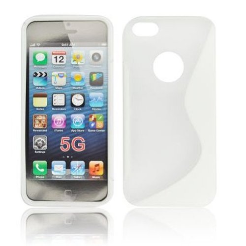 Comprar Bluetrade BT-TPU-AIP5WT - Funda TPU para Apple iPhone 5, color transparente y blanco al mejor precio