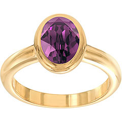 Comprar Swarovski Laser Anillo Violeta Chapado en oro al mejor precio