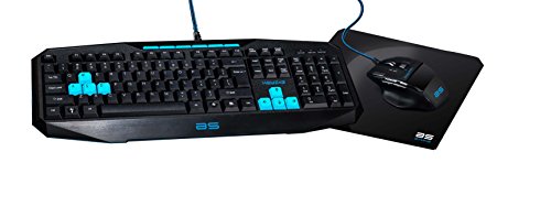 Comprar Bluestork BS-GKB-PACK/SP - Teclado (kit con ratón y alfombrilla para gaming), color negro y azul al mejor precio