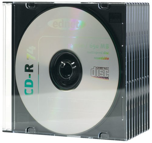 Comprar Ednet 10 CD Slim Cases 5 mm - fundas para discos ópticos (Negro) al mejor precio