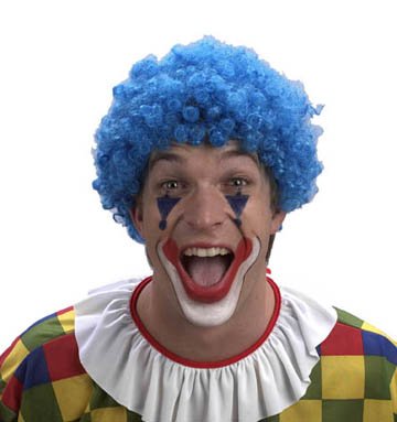 Comprar Peluca afro azul de payaso para adulto al mejor precio