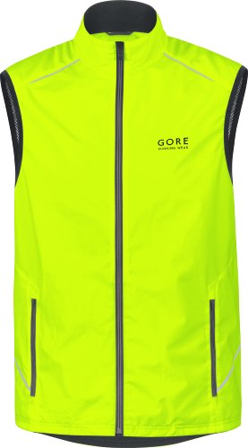 Comprar GORE RUNNING WEAR Essential Windstopper Active Shell - Chaleco de running para hombre, color amarillo, talla S al mejor precio