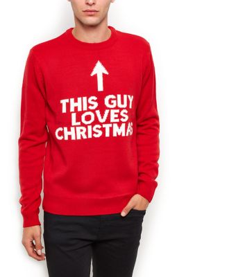 Comprar Red This Guy Loves Christmas Jumper al mejor precio