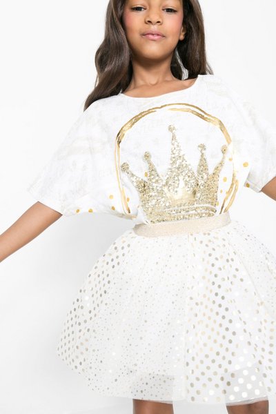 Comprar Desigual - Mujer - Falda blanca con glitter para niña - Lux - Size 11/12 al mejor precio
