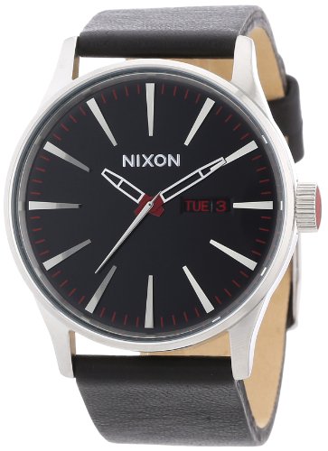 Comprar Nixon A105000-00 - Reloj analógico de cuarzo para hombre con correa de piel, color negro al mejor precio