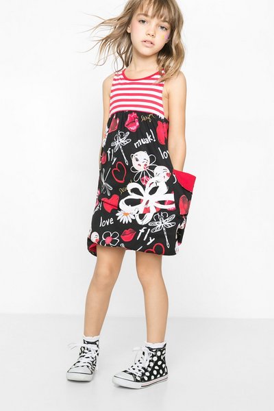 Comprar Desigual - Mujer - Vestido con falda globo para niña - Jackson - Size 5/6 al mejor precio
