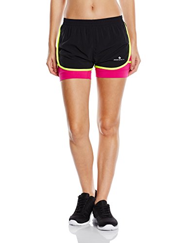 Comprar Ronhill mujeres traumaticas Twin Shorts, mujer, color Negro - negro/magenta, tamaño 10 al mejor precio