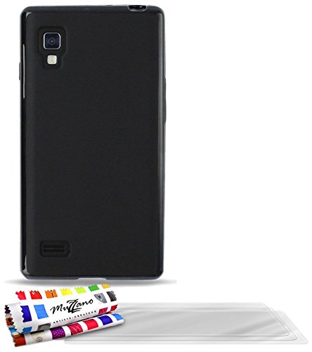 Comprar Muzzano F19744 - Funda para LG Optimus L9, incluye 3 protectores de pantalla, color negro al mejor precio