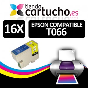 Comprar PACK 16 CARTUCHOS COMPATIBLE EPSON T066PACK 16 CARTUCHOS COMPATIBLE EPSON T066 al mejor precio