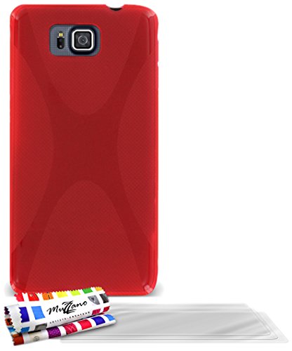 Comprar Muzzano F840904 - Funda para Samsung Galaxy Alpha, incluye 3 protecciones de pantalla, color rojo al mejor precio