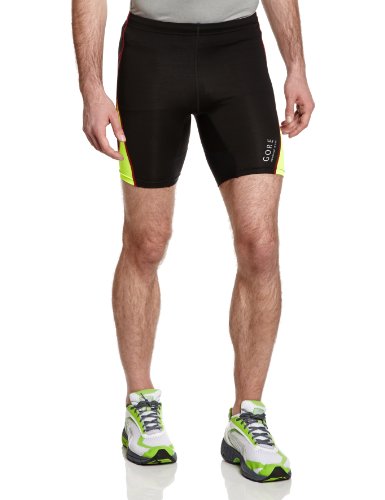 Comprar Gore running Wear Air - Malla corta de running para hombre, color negro / amarillo flúor, talla S al mejor precio