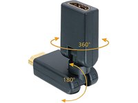 Comprar DeLOCK Adapter HDMI male > female 360° rotatable - Adaptador para cable (HDMI-A, HDMI-A, macho/hembra) Negro al mejor precio