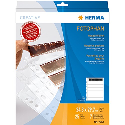 Comprar Herma 7761 - Paquete de 25 fundas para negativos de fotos (7 negativos por funda) al mejor precio