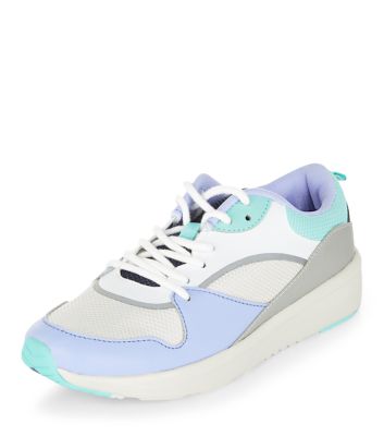 Comprar Teens Lilac Colour Block Lace Up Trainers al mejor precio