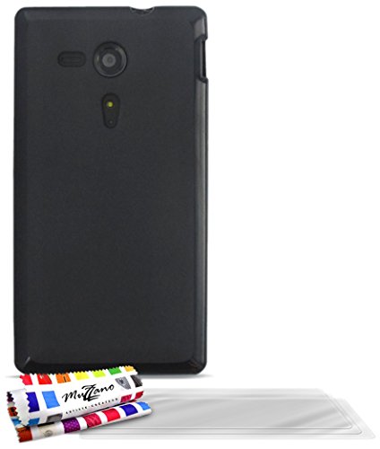 Comprar Muzzano F253920 - Funda para Sony Xperia SP, incluye 3 protectores de pantalla, color negro al mejor precio