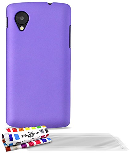Comprar Muzzano Le Pearls - Funda para Google Nexus 5 + 3 protecciones de pantalla, color violeta al mejor precio