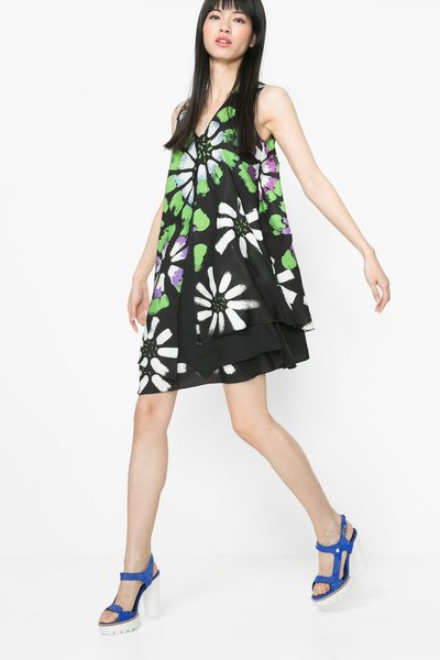 Comprar Desigual - Mujer - Vestido a capas con escote V - Eranthe - Size 38 al mejor precio