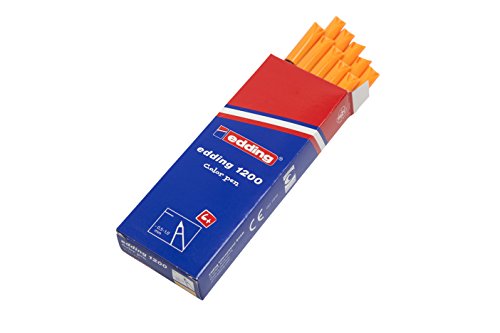 Comprar Edding 1200 - Rotulador con punta de fibra, 10 unidades, color naranja neón al mejor precio