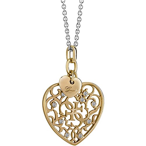 Comprar Guess UBN71522 señorías collar corazón circonios acero inoxidable blanco 80 cm al mejor precio
