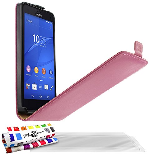 Comprar Muzzano F869658 - Funda para Sony Xperia Z3 Compact, incluye 3 protecciones de pantalla, color rosa al mejor precio