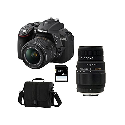 Comprar NIKON D5300 + 18-55 VR II + SIGMA 70-300 DG MACRO + acabado + Carte SD 4Go al mejor precio