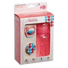 Comparar mejores precios Dr. Brown's - Set Biberón 240 ml Chupete y Cadenita - Rosa con descuentos Comprar Dr. Brown's - Set Biberón 240 ml Chupete y Cadenita - Rosa al mejor precio