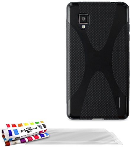Comprar Muzzano F6921 - Funda para LG Optimus G + 3 protecciónes de pantalla, color negro al mejor precio